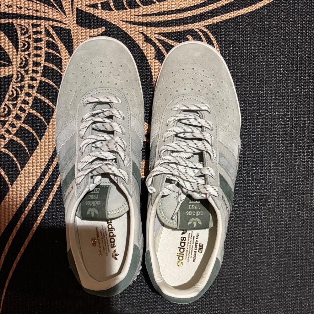 Adidas Gray and Green Men's Sneakers